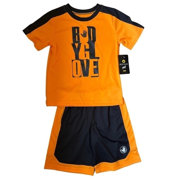 NWT - Body Glove Boys Athletic shirt and short  set -size 5 - Picture 1 of 4
